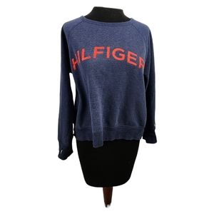 ❤️ TOMMY HILFIGER SPORT WOMEN'S CREW NECK SWEATSHIRT WITH SLIT CUFFS SIZE MEDIUM